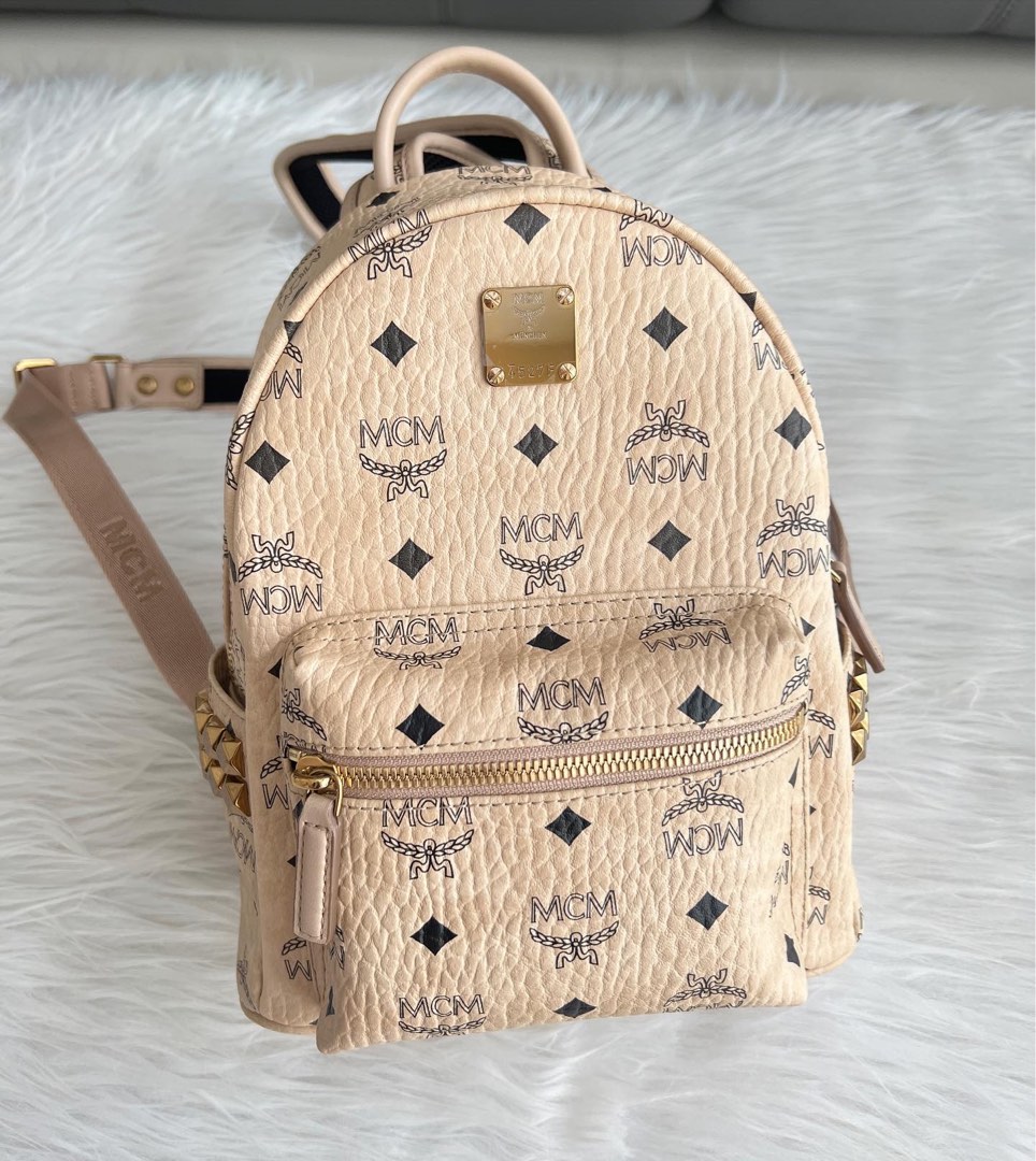 MCM Mini Stark Backpack Beige Luxury Bags Wallets on Carousell