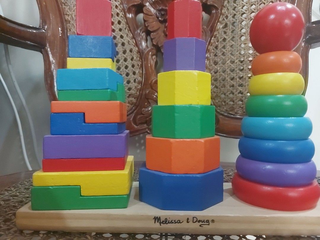 Melissa & Doug Geometric Stacker (Category: Educational & Learning Toys) located in Manila. Submitted by jnav102627 (Listing ID 1253534317, Image 1). Description: Melissa & Doug Classic Toy Geometric Stacker SF to be shouldered by buyer.