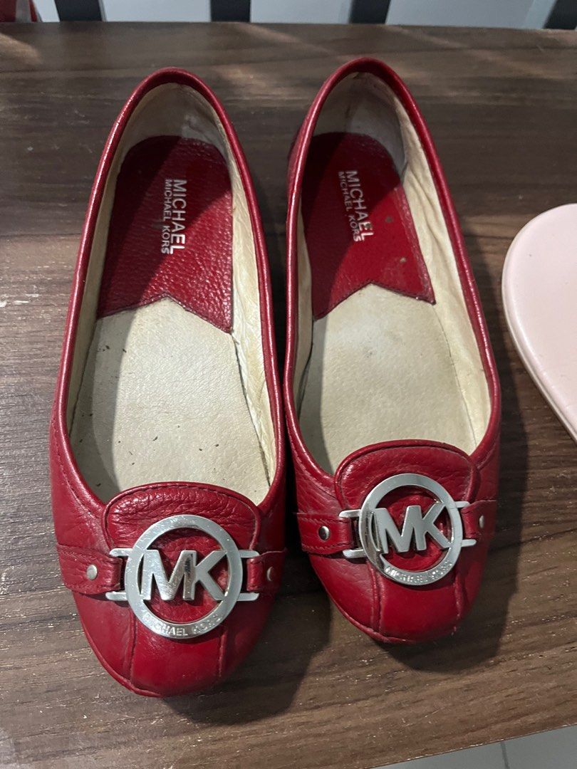Michael Kors Red Fulton Women s Fashion Footwear Flats Sandals on Carousell
