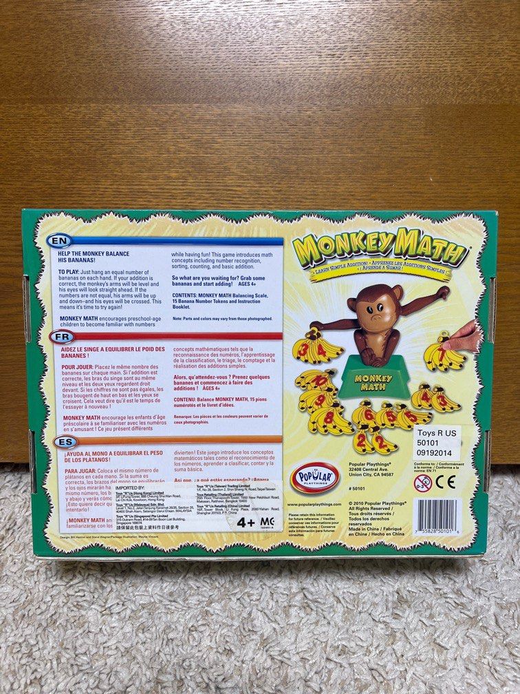 Monkey maths （分類：益智學習玩具）位於 Hong Kong。 由 randiandj 提交（商品編號 1253682223，圖片 2）。簡介： 。