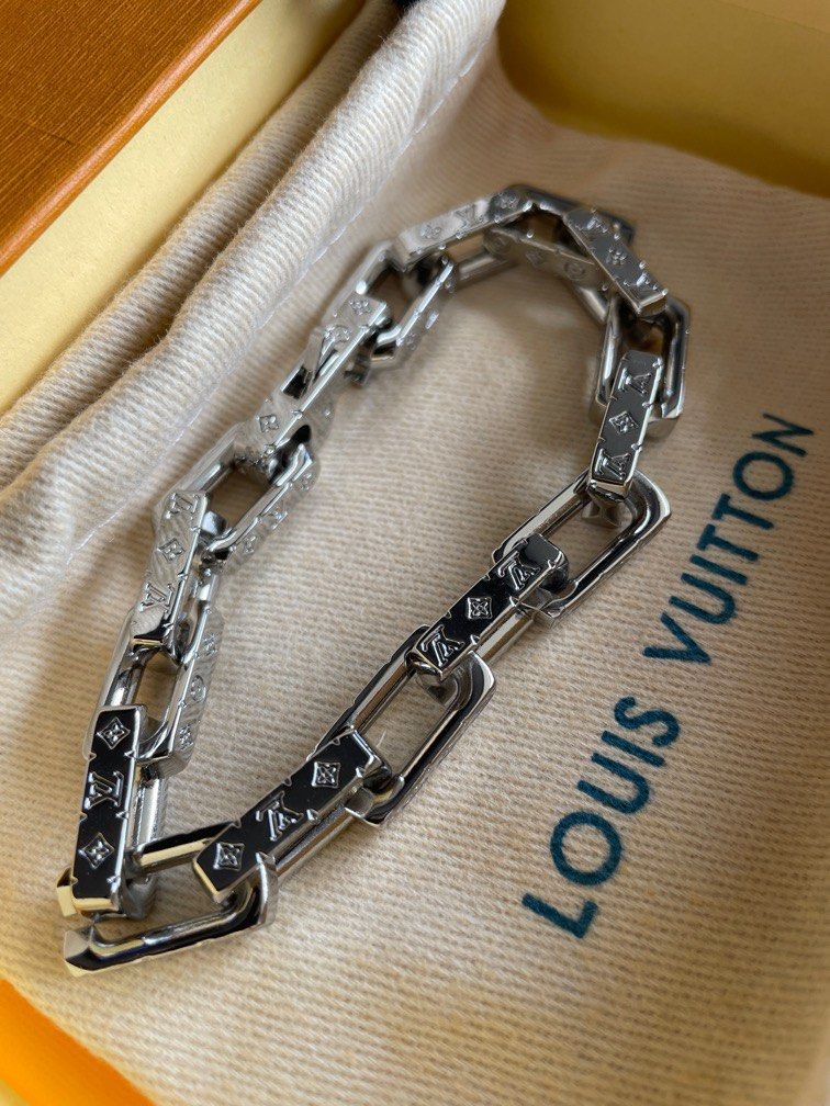 Louis Vuitton Monogram Collier Chain Bracelet Alloy Bracelet Silver Used