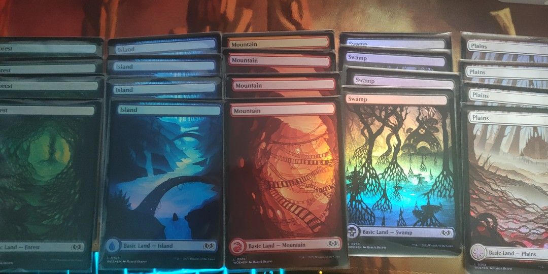 MTG Wilds of Eldraine Full Art Basic Land Foils Clearance, Hobbies