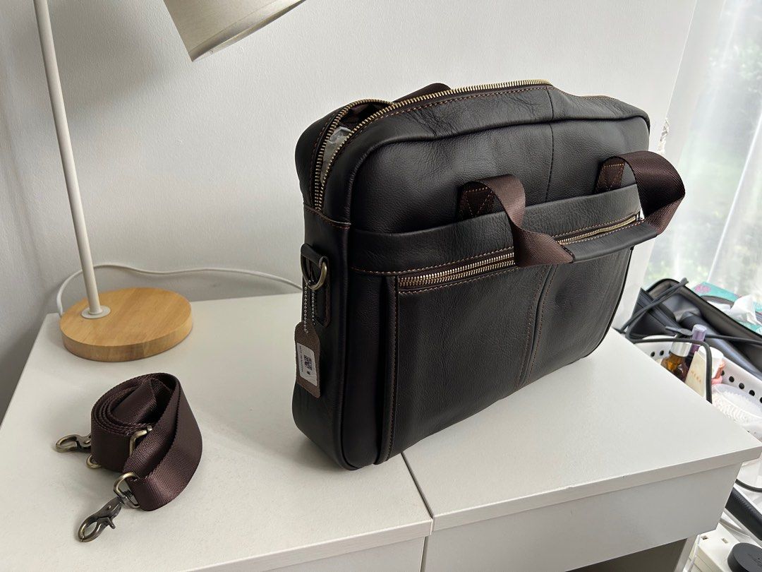MVA men's briefcase/genuine Leather messenger bag men leather/business  laptop office bags for men briefcases