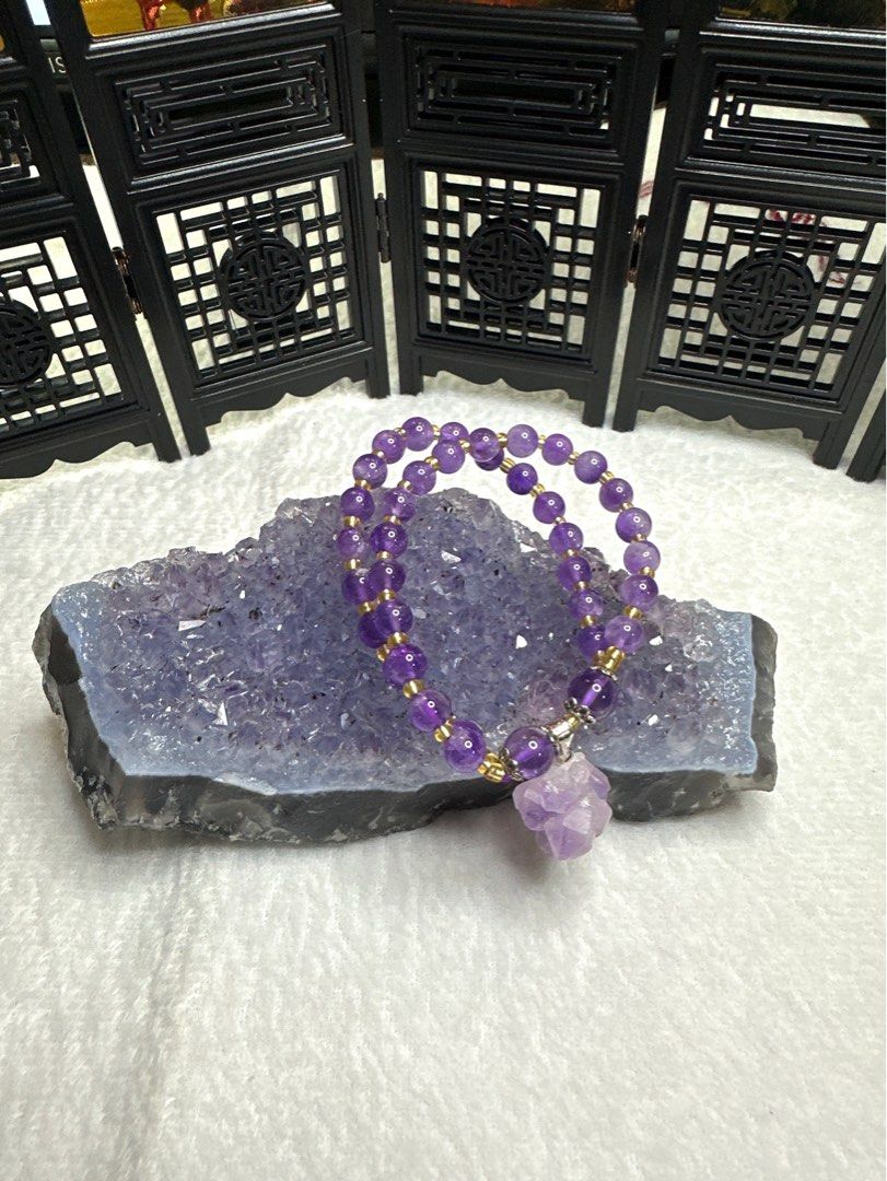 Natural Raw Amethyst quartz crystal cluster specimen home deco
