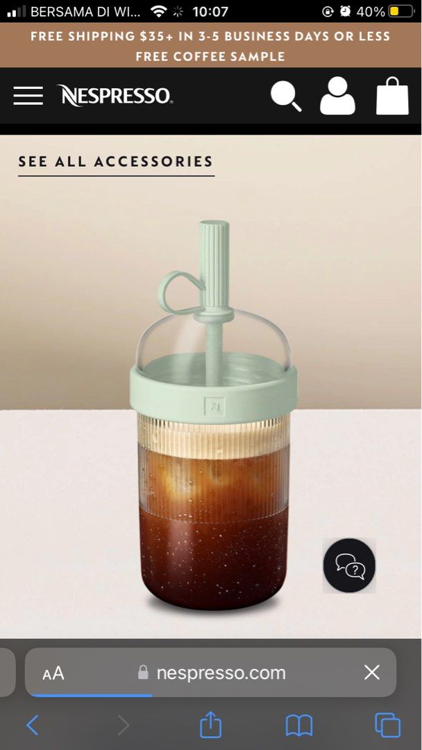 Nespresso Nomad Iced Tumbler, Furniture & Home Living, Kitchenware