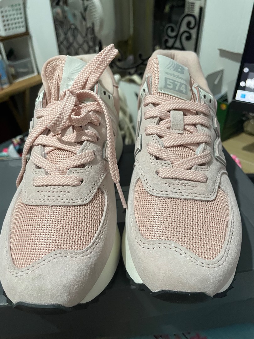New balance 574 deals rosa e cinza