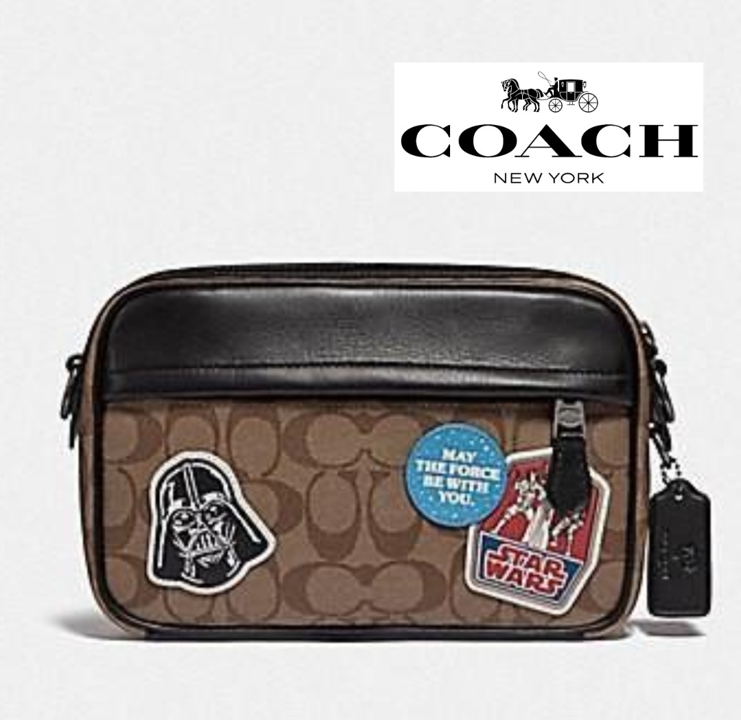 New Coach Original STAR WARS X COACH GRAHAM CROSSBODY IN SIGNATURE CANVAS WITH PATCHES Crossbody Sling Bag For Men Come with Complete Set Suitable For Gift Luxury Bags Wallets on Carousell