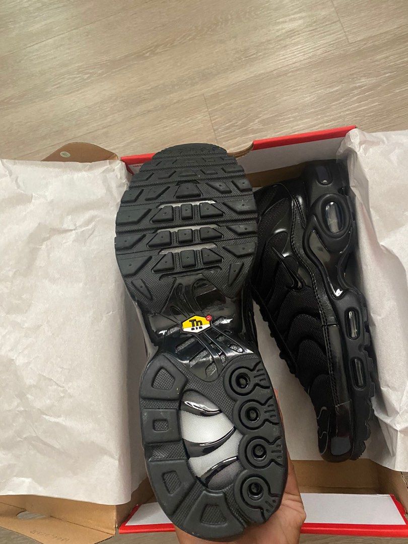 Nike Air Max Plus Black Men s Fashion Footwear Sneakers on