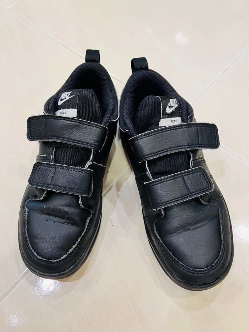 Nike black school shoes velcro 2025