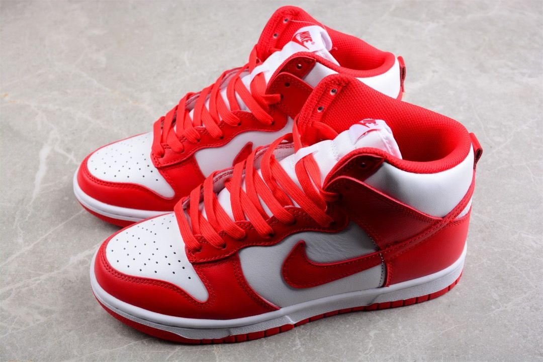 White and red nike sneakers on sale