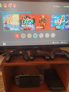 Nintendo Switch V1 with LCD Screen issue (can be fixed see description) (Games included Zelda: BotW, Metroid Dread