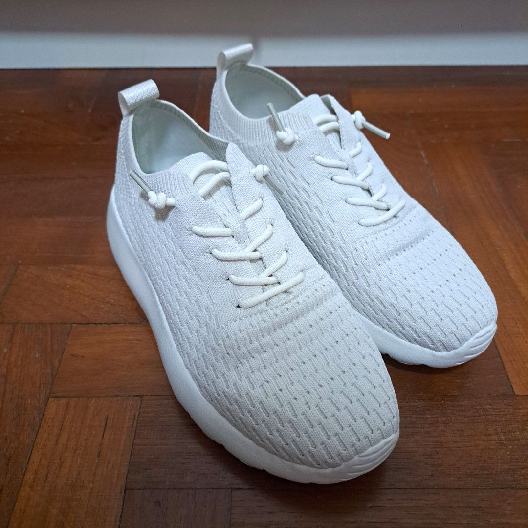 Off White Cream Slip On Shoes