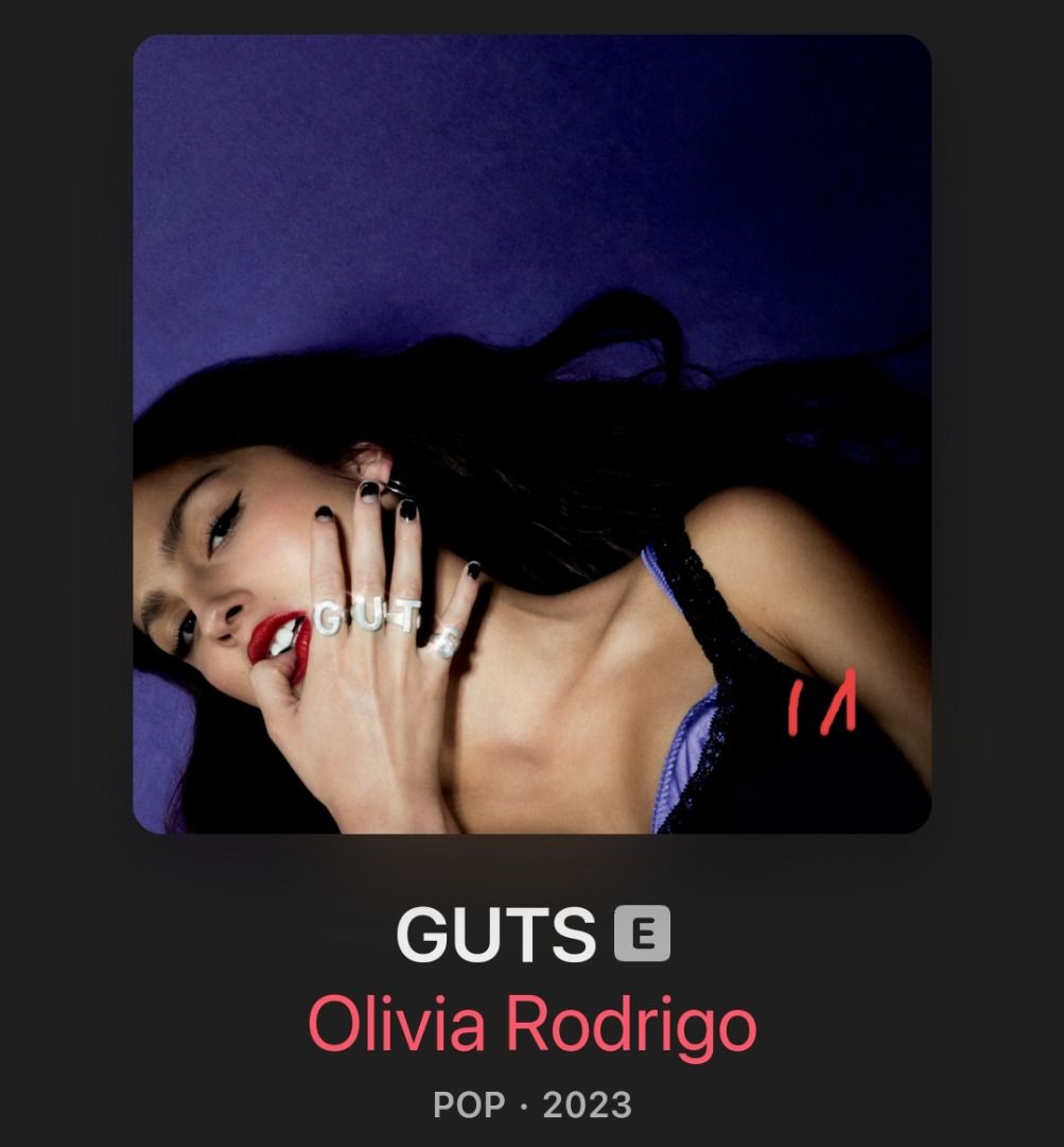 Olivia Rodrigo Digital albums (Category: CDs & DVDs) located in Iligan City. Submitted by MidnightsTS10 (Listing ID 1253543388, Image 1). Description: SOUR GUTS.