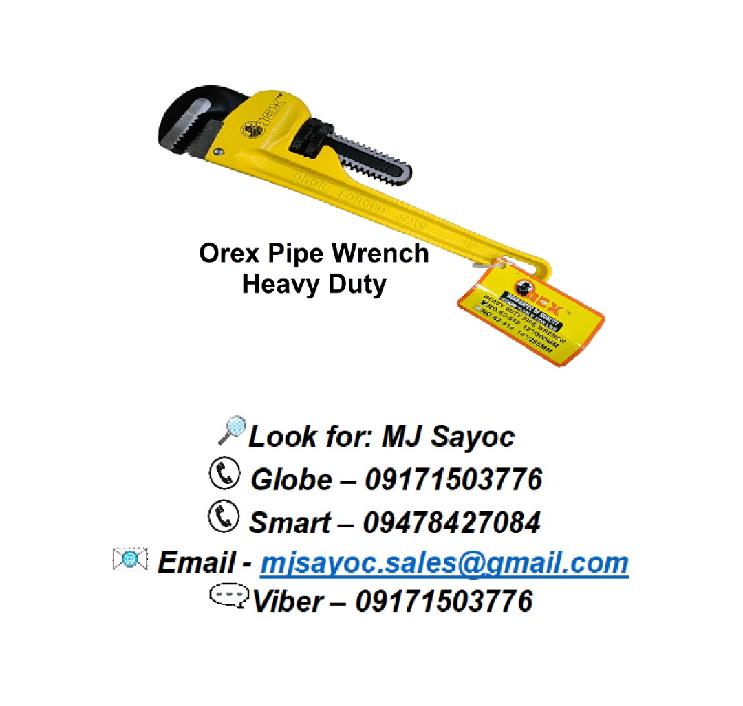 Orex Pipe Wrench Heavy Duty, Commercial & Industrial, Construction ...