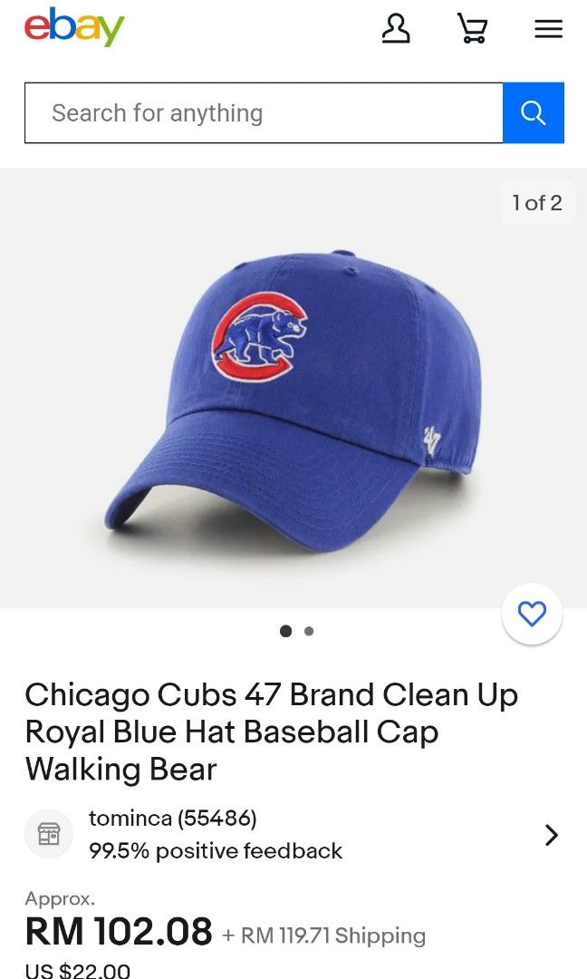 47 Chicago Cubs Adjustable 'Clean up' Hat Brand (Royal, One Size)