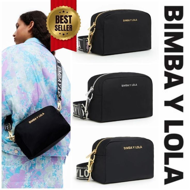 Bimba Y Lola S Black Nylon Crossbody Bag, Women's Fashion, Bags & Wallets, Cross-body  Bags on Carousell