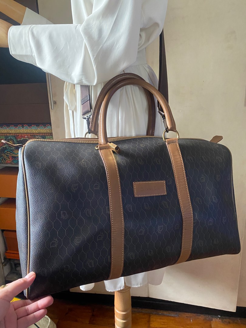 Original Vintage Dior Travel Bag 45 cm in with Lock and key