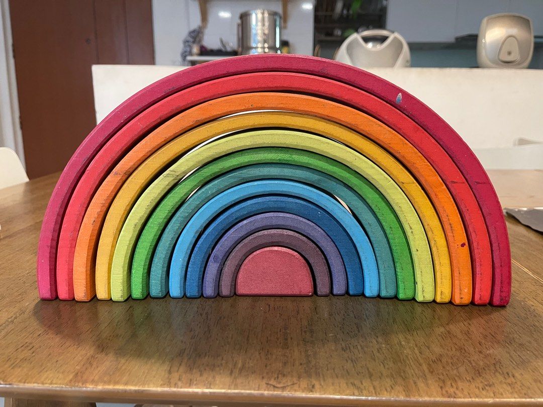 Original Grimms large rainbow, Hobbies & Toys, Toys & Games on Carousell