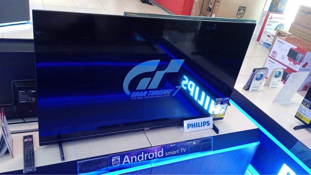 PHILIPS LED ANDROID TV (Category: TV) located in Quezon City. Submitted by annys.online (Listing ID 1253602046, Image 2). Description: PHILIPS UHD ANDROID TV 70PUD7906 SRP 66,695 CASH 56,000 WITH FREE BRACKET AND SOUNDBAR 65PUD7906 SRP 58,995 Cash: 43,200 with free bracket and soundbar 55PUD7906 SRP 44,495 Cash: 33,000 with free bracket 50PUD7906 SRP 35,995 Cash: 29,900 with bracket 55PUD7406 SRP 37,595 Cash: 26,400 with bracket 50PUD7406 SRP 31,