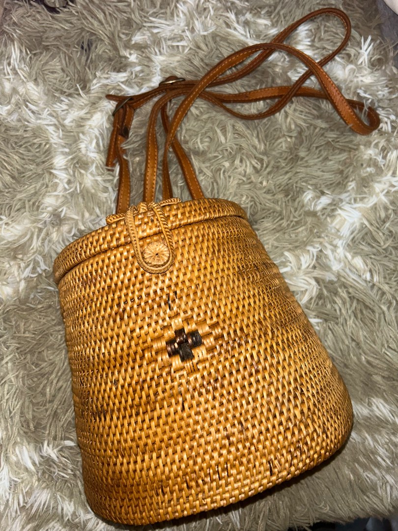 Premium Rattan Backpack, Women's Fashion, Bags & Wallets, Backpacks on