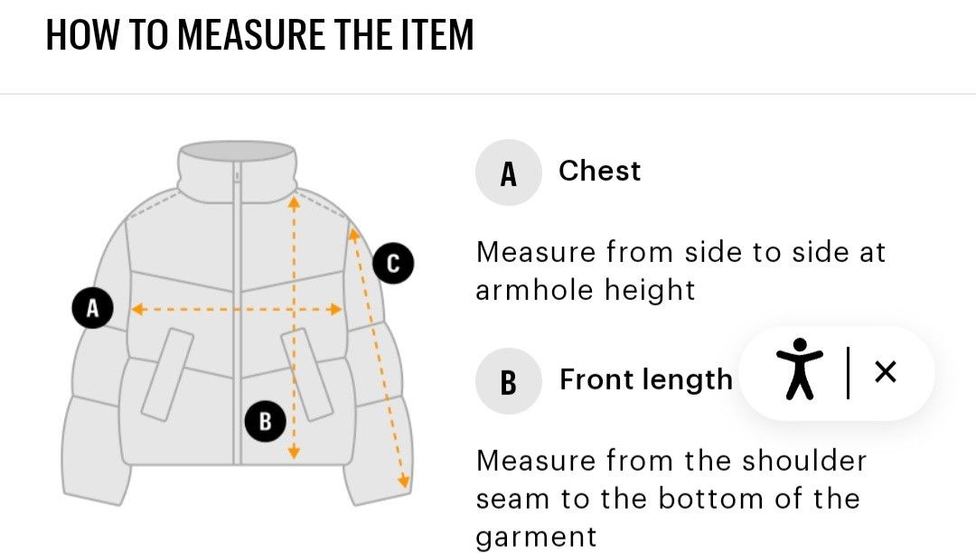 Pull and bear hotsell jacket size chart