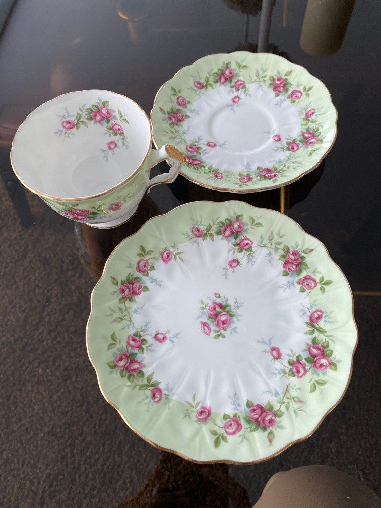 Aynsley China - エインズレイ トリオ 2セット エインズレイ GROTTO ROSE トリオ2セット（VINTAGE PINK AYNSLEY