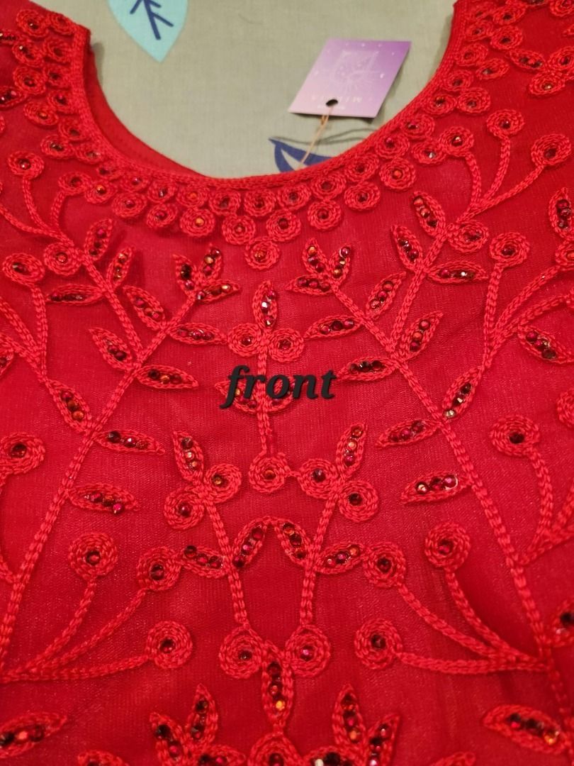 Red new arrivals netted gown