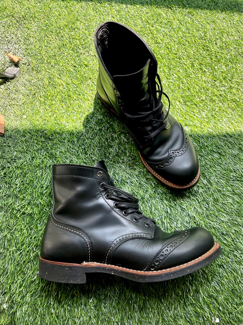 Red online wing brogues