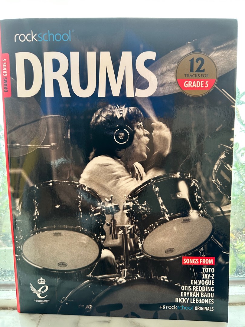 Rockschool Drums Grade 5, 興趣及遊戲, 書本 & 文具, 教科書 Carousell