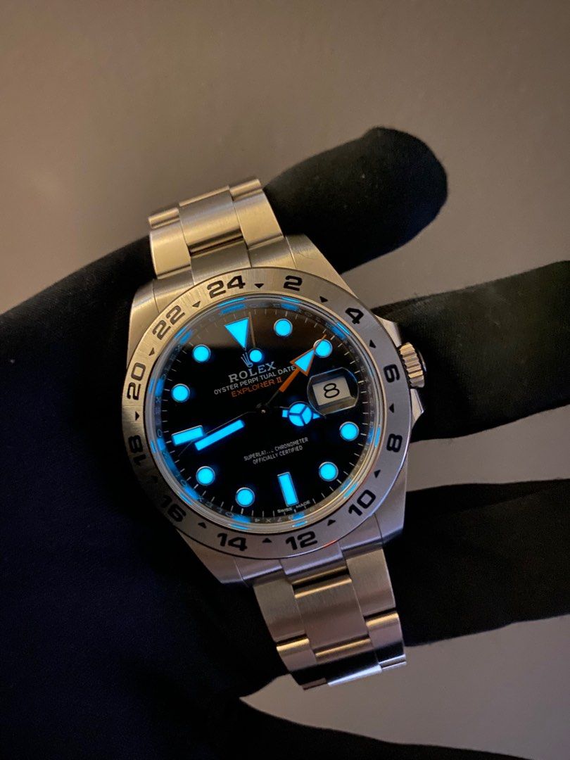Rolex explorer ii lume sale