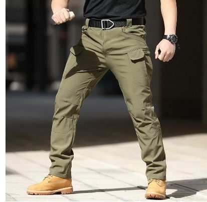 S 4XL Tactical Pants Waterproof Slim Fit Multi Pockets Anti stain