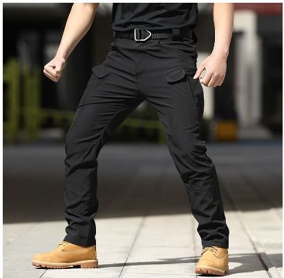 Men's black tactical cargo sales pants