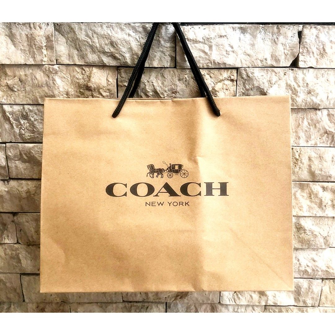 Coach paper bag new arrivals for sale