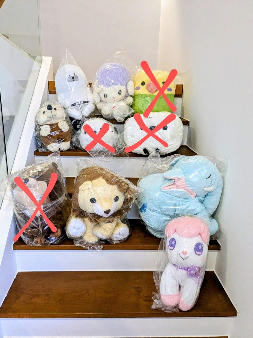 SALE Toreba animal plushy Cony unicorn elephant Leon lion otter fuku fuku shimaenaga bird nemu nemu winged