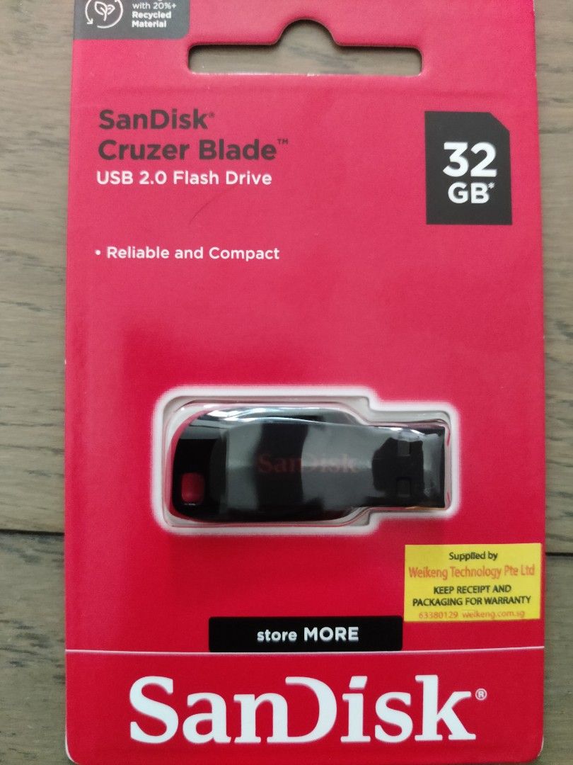SanDisk Cruzer Blade 32GB Thumbdrive, Computers & Tech, Parts ...