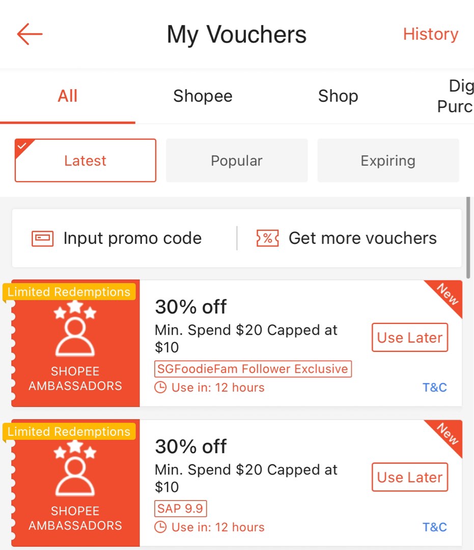 Shopee 30 discount voucher for all items including Nintendo