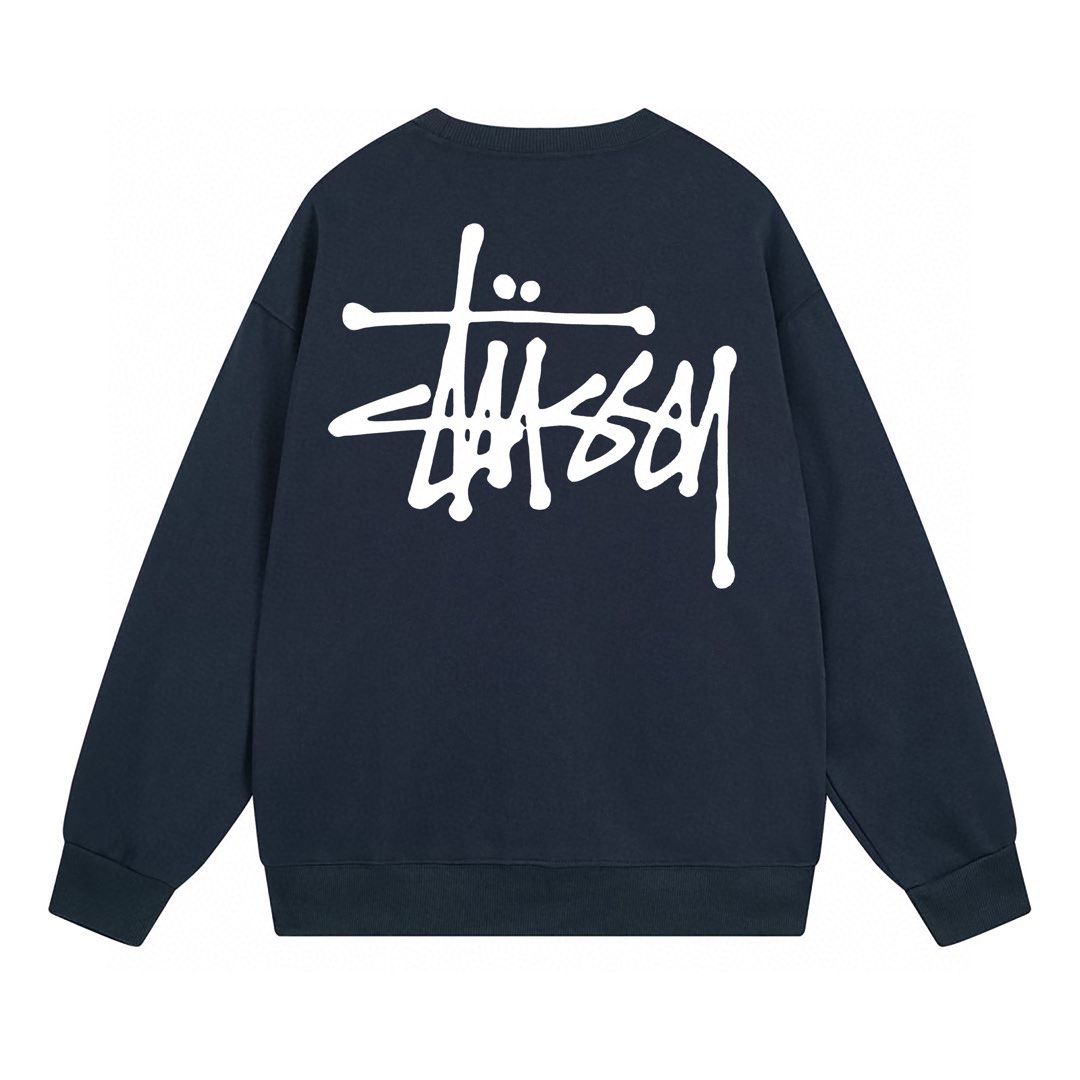 Stussy 圓領衛衣百搭經典設計款男女同款, 男裝, 上身及套裝, 衛衣