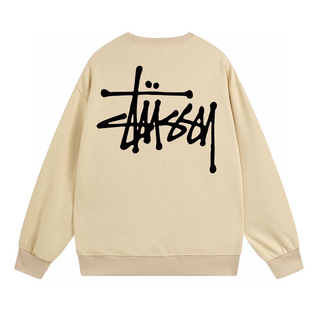 Stussy 圓領衛衣百搭經典設計款男女同款, 男裝, 上身及套裝, 衛衣