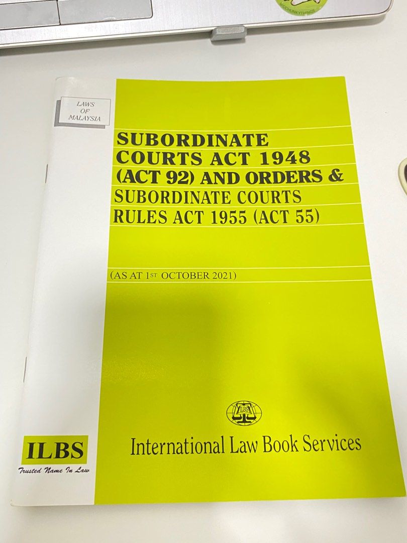 Subordinate Courts Act 1948 (Act 92) and Orders, Hobbies & Toys, Books