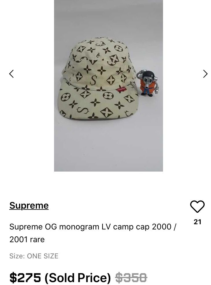 Supreme OG 2001 Supreme Monogram LV Beanie Hats