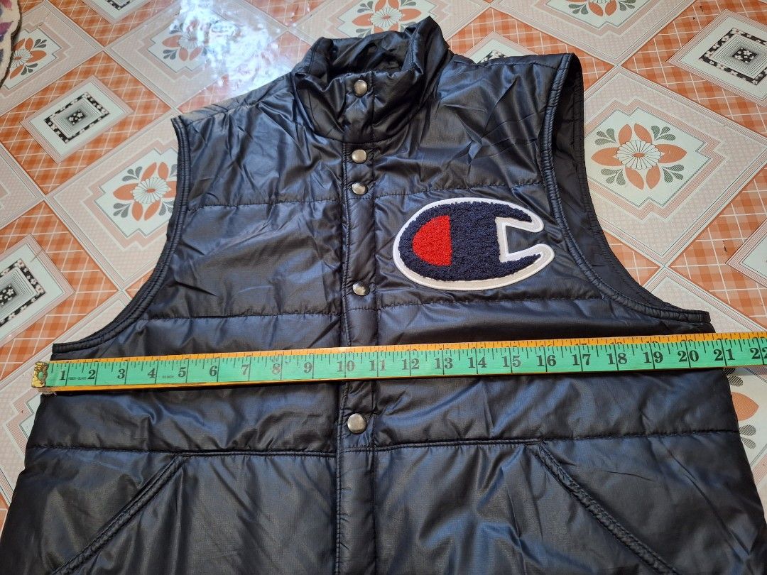 SUPREME x CHAMPION Puffy Vest, Luxury, Apparel on Carousell