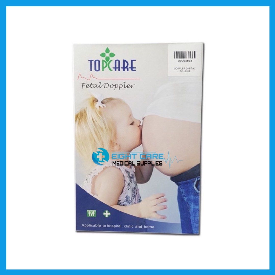 Topcare Fetal Doppler (Category: Medical Supplies & Tools) located in Manila. Submitted by 888.eightcaremed (Listing ID 1253578537, Image 1). Description: DESCRIPTION: FETAL DOPPLER TOP CARE High sensitive doppler probe, accurate FHR detection Low ultrasound power, safe to the fetal Optional display screen(value/diagram) Auto shut-off in 1 minute Display: 1.3 inches LCD Ultrasound Frequency:2.125MHZ-2.875MHZ Comprehensive sensitivity: >90dB FHR R