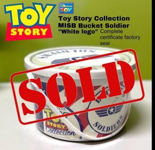Toy Story collection rare bucket soldier white logo