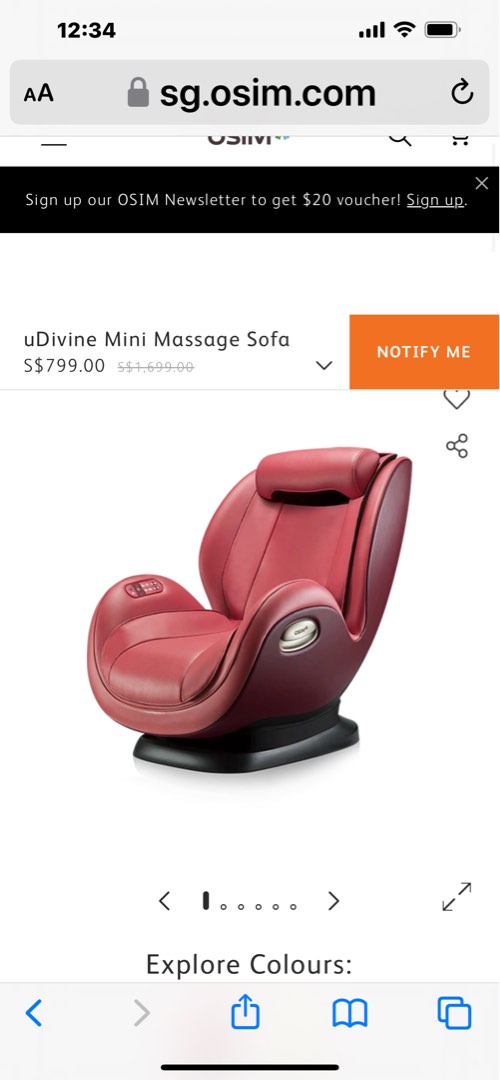 Udivine mini massage sofa hot sale review