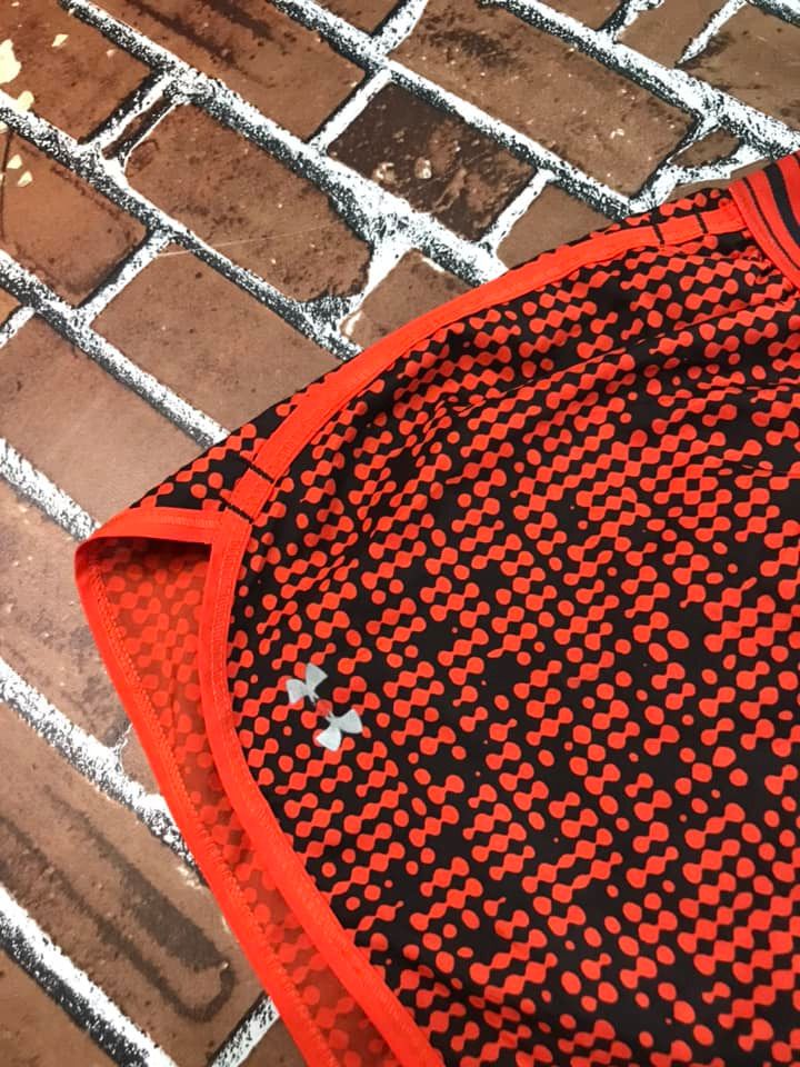 Under Armour Perfect Pace Printed Shorts Orange 2638 Fesyen
