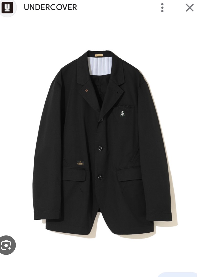 Undercover / The Shepherd Black Cotton Blended Blazer Size 3, 男裝