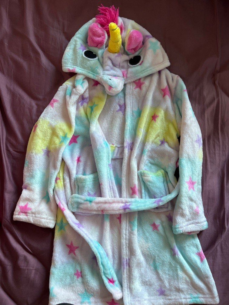 Unicorn Dressing Gown, Babies u0026 Kids, Babies u0026 Kids Fashion on Carousell