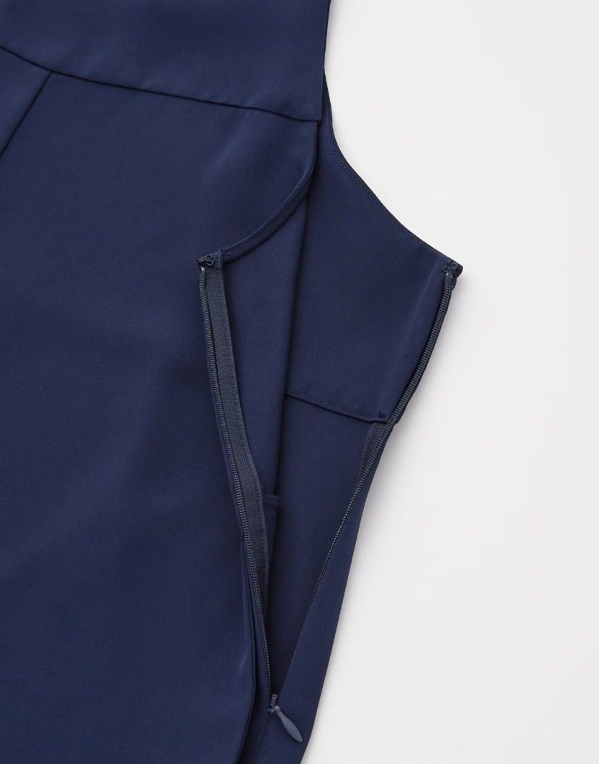 Uniqlo jumpsuit (Category: Jumpsuits) located in Cavite. Submitted by ToriiShop (Listing ID 1253592872, Image 3). Description: Uniqlo drape camisole overall Jumpsuit Bought from Japan Size on the pic.