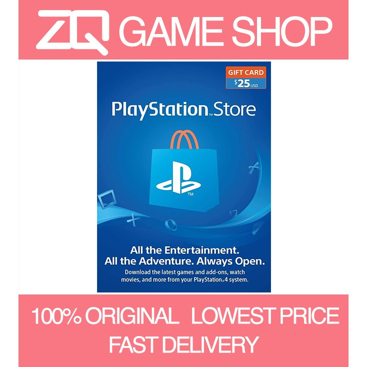 PS5/PS4/PSP-PS PSN US Store $25USD Card Store- PlayStation - fast Code 