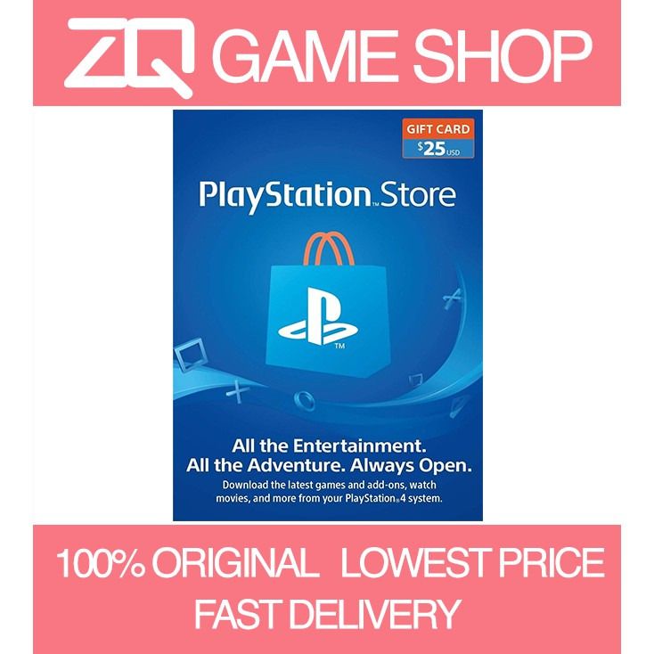 $25 Playstation Network Card for PSN/PSP/PS3/PS4 *NEW*